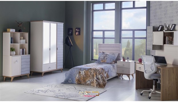 Bellona Mavenna Genç Odası Takımı 3 Kapaklı Dolap Modeli